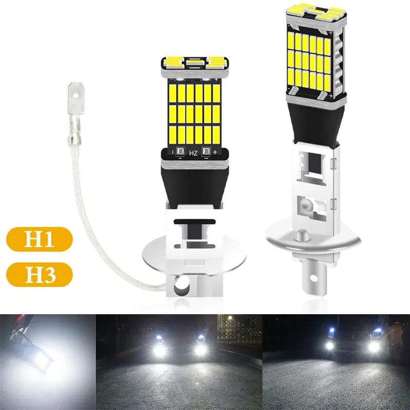 LED Ȱ H1 LED H3 LED 4014 Ĩ, 45SMD   , 12V ڵ  , ſ   DRL ڵ , 2 